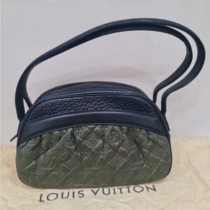 Louis Vuitton Vienna Clara Monogram Quilted Leather Olive Green and Black Bag
